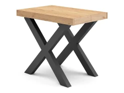 Mesa Consola Extensível, 222x90x73cm, Para 10 pessoas, Pés de madeira, Carvahlo