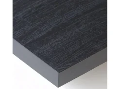 Mesa Consola Extensível, 160x90x73cm, Para 8 pessoas, Pés de madeira, Carvahlo e preto
