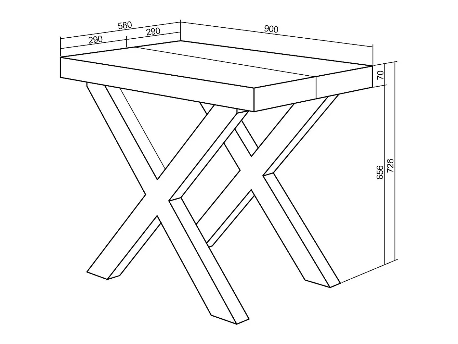Mesa Consola Extensível, 222x90x73cm, Para 10 pessoas, Pés de madeira, Branco e cinzento