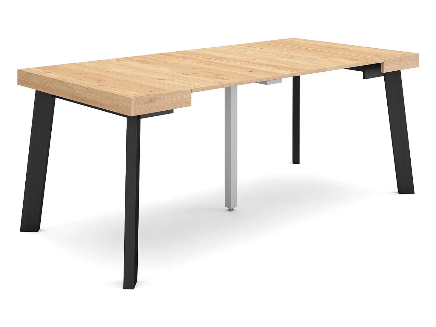 Mesa Consola Extensível, 180x90x73cm, Para 8 pessoas, Pés de madeira, Carvahlo