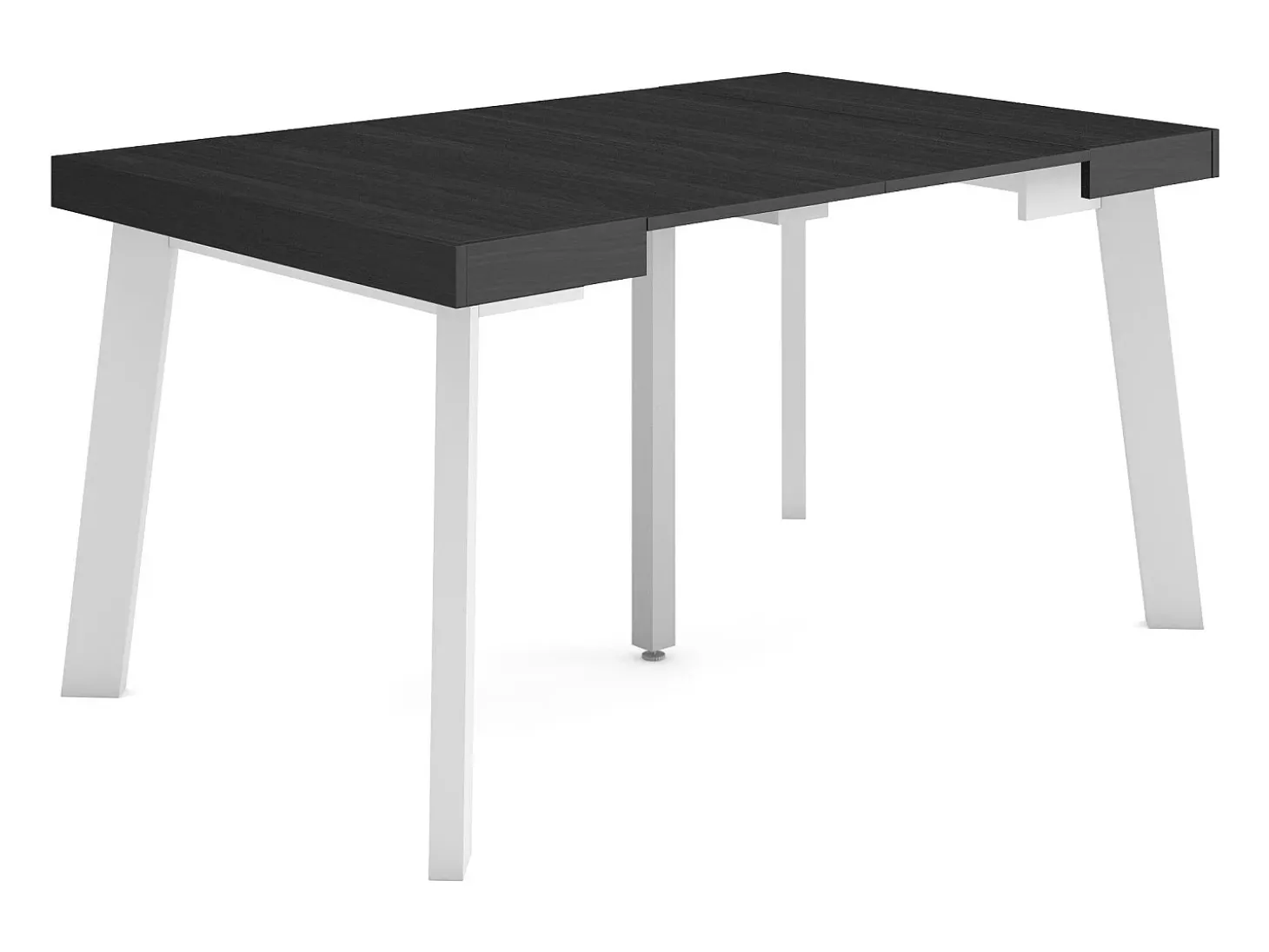 Mesa Consola Extensível, 140x90x73cm, Para 6 pessoas, Pés de madeira, Preto