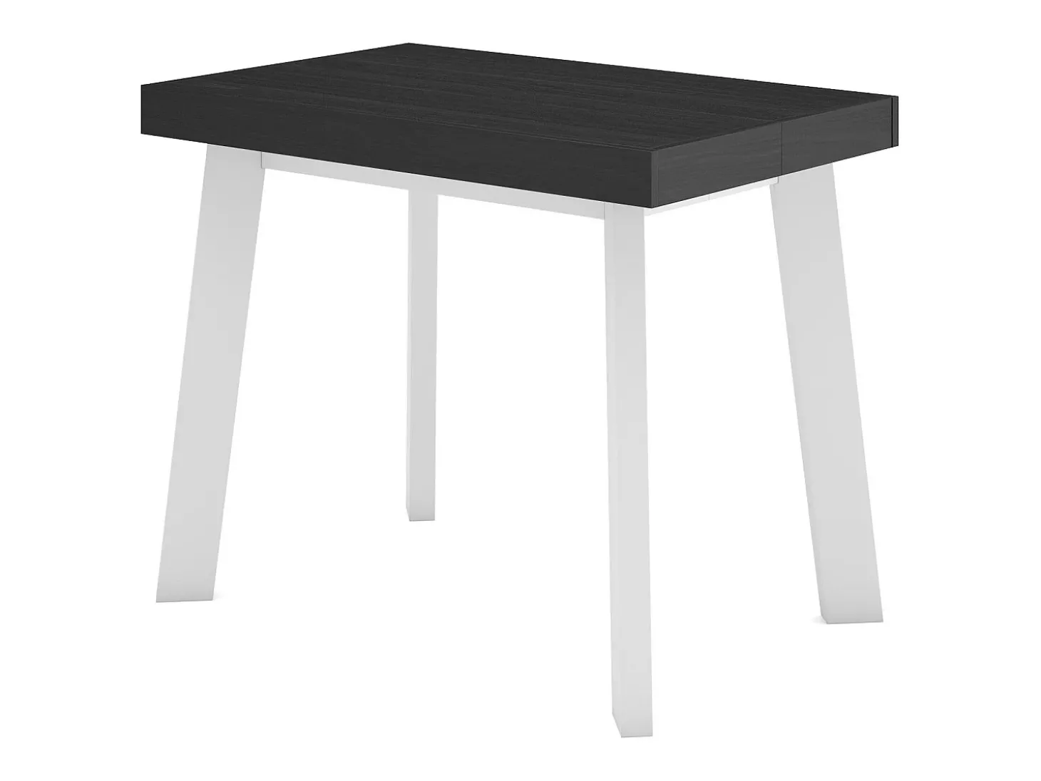 Mesa Consola Extensível, 302x90x73cm, Para 14 pessoas, Pés de madeira, Preto