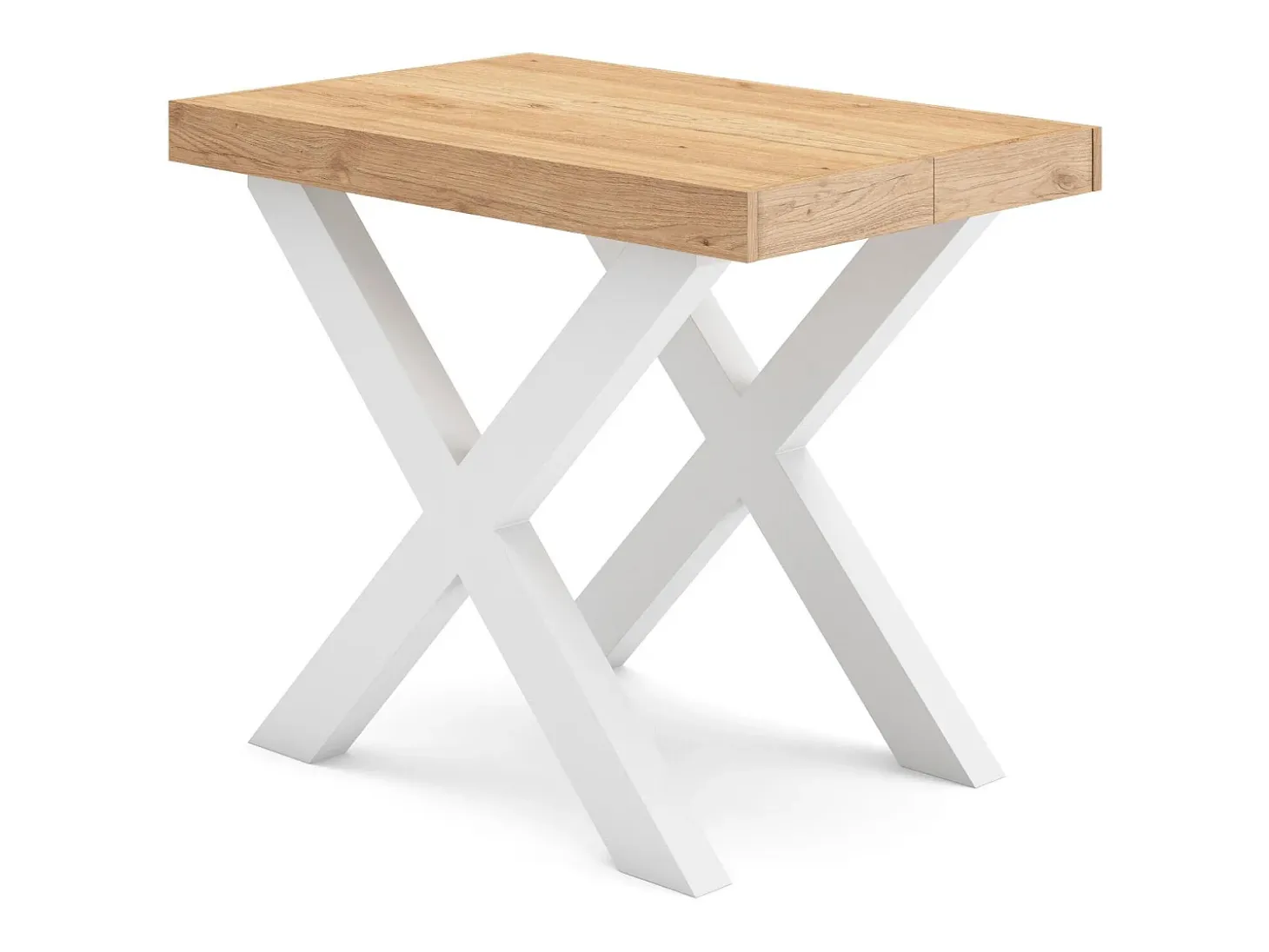 Mesa Consola Extensível, 262x90x73cm, Para 12 pessoas, Pés de madeira, Carvahlo