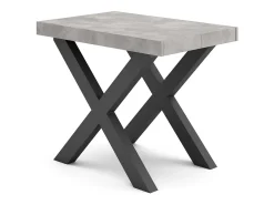 Mesa Consola Extensível, 262x90x73cm, Para 12 pessoas, Pés de madeira, Cimento