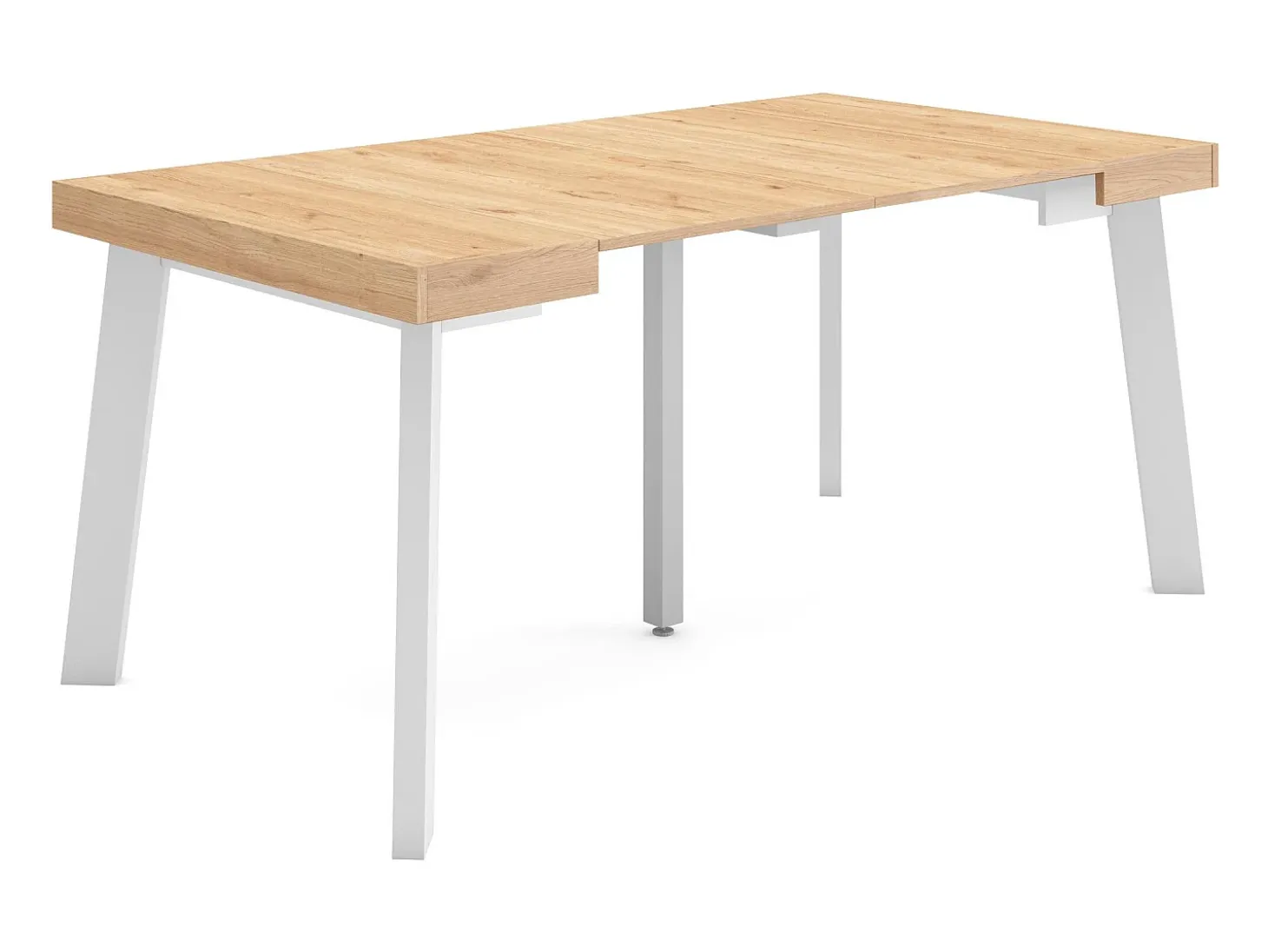Mesa Consola Extensível, 160x90x73cm, Para 8 pessoas, Pés de madeira, Carvahlo
