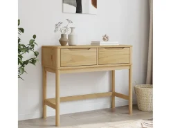 Mesa consola FLORO 89,5x36,5x73 cm pinho maciço castanho mel PT818466