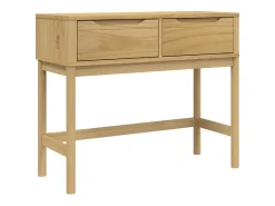 Mesa consola FLORO 89,5x36,5x73 cm pinho maciço castanho mel PT818466