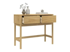 Mesa consola FLORO 89,5x36,5x73 cm pinho maciço castanho mel PT818466