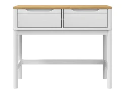 Mesa consola FLORO 89,5x36,5x73 cm pinho maciço branco PT424616