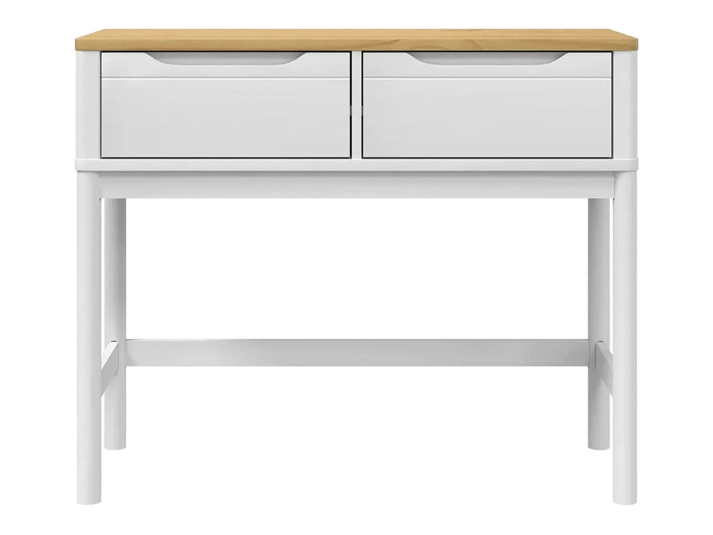 Mesa consola FLORO 89,5x36,5x73 cm pinho maciço branco PT424616