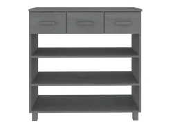 Mesa consola HAMAR 90x35x90 cm pinho maciço cinza-escuro PT833835