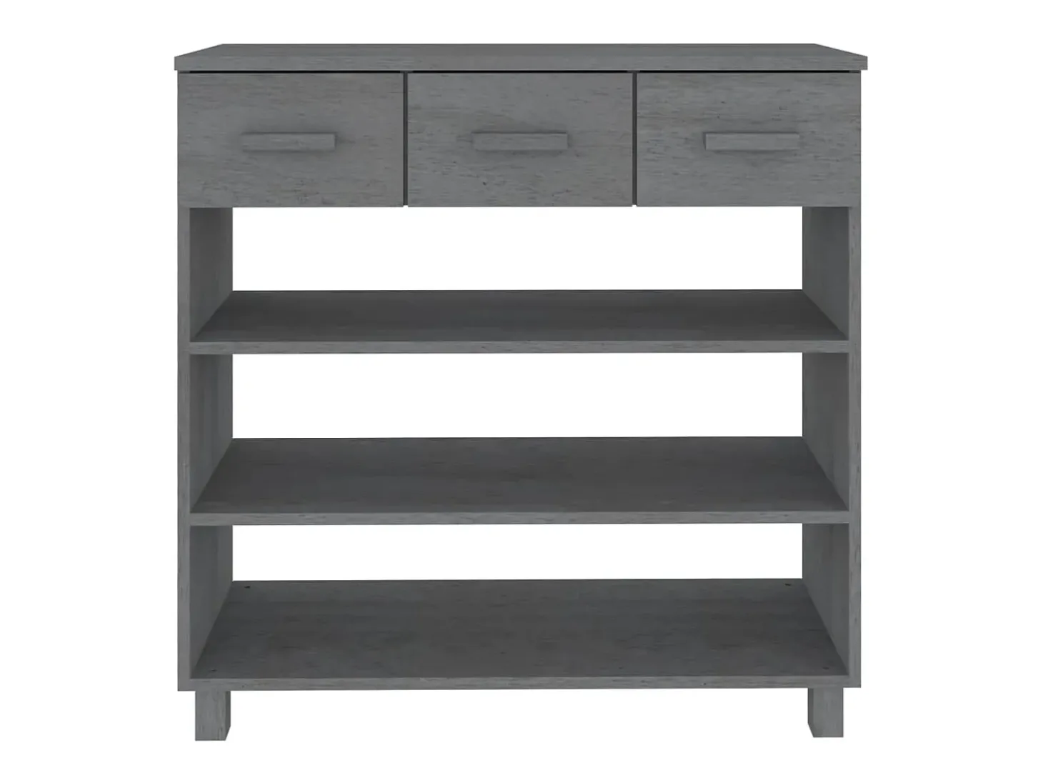 Mesa consola HAMAR 90x35x90 cm pinho maciço cinza-escuro PT833835