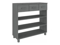 Mesa consola HAMAR 90x35x90 cm pinho maciço cinza-escuro PT833835
