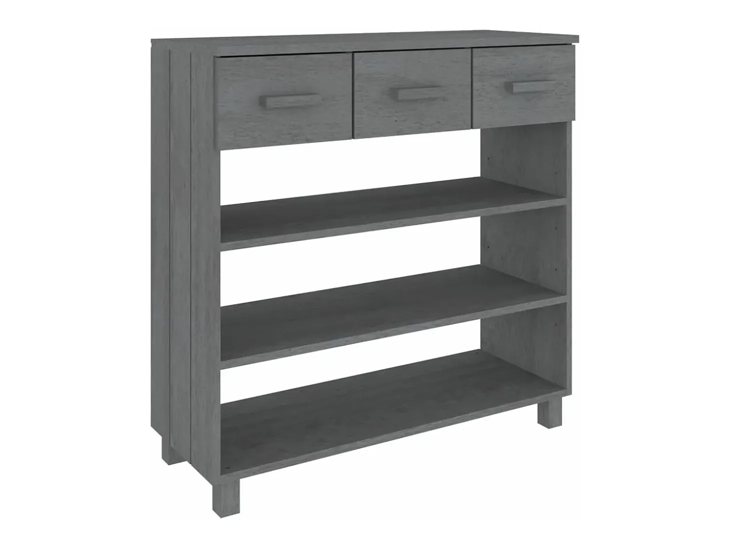 Mesa consola HAMAR 90x35x90 cm pinho maciço cinza-escuro PT833835