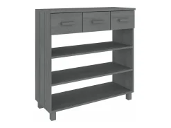 Mesa consola HAMAR 90x35x90 cm pinho maciço cinza-escuro