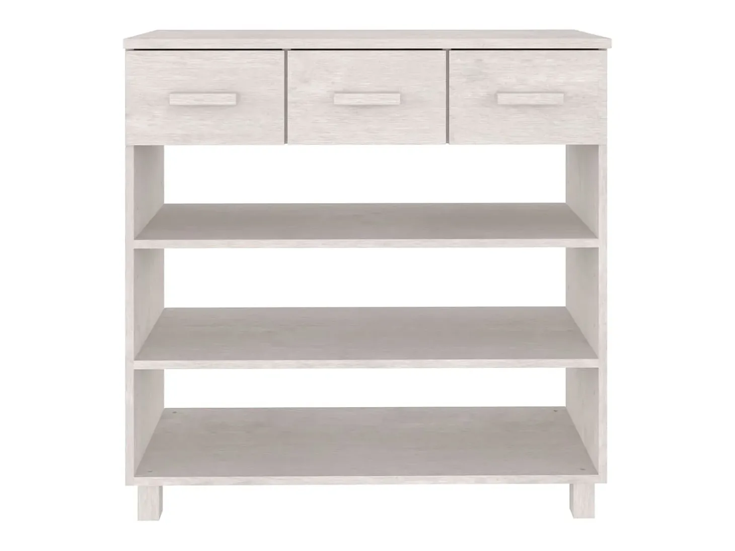 Mesa consola HAMAR 90x35x90 cm pinho maciço branco PT988819