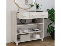 Mesa consola HAMAR 90x35x90 cm pinho maciço branco PT988819