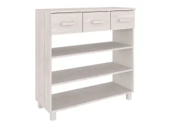 Mesa consola HAMAR 90x35x90 cm pinho maciço branco PT988819