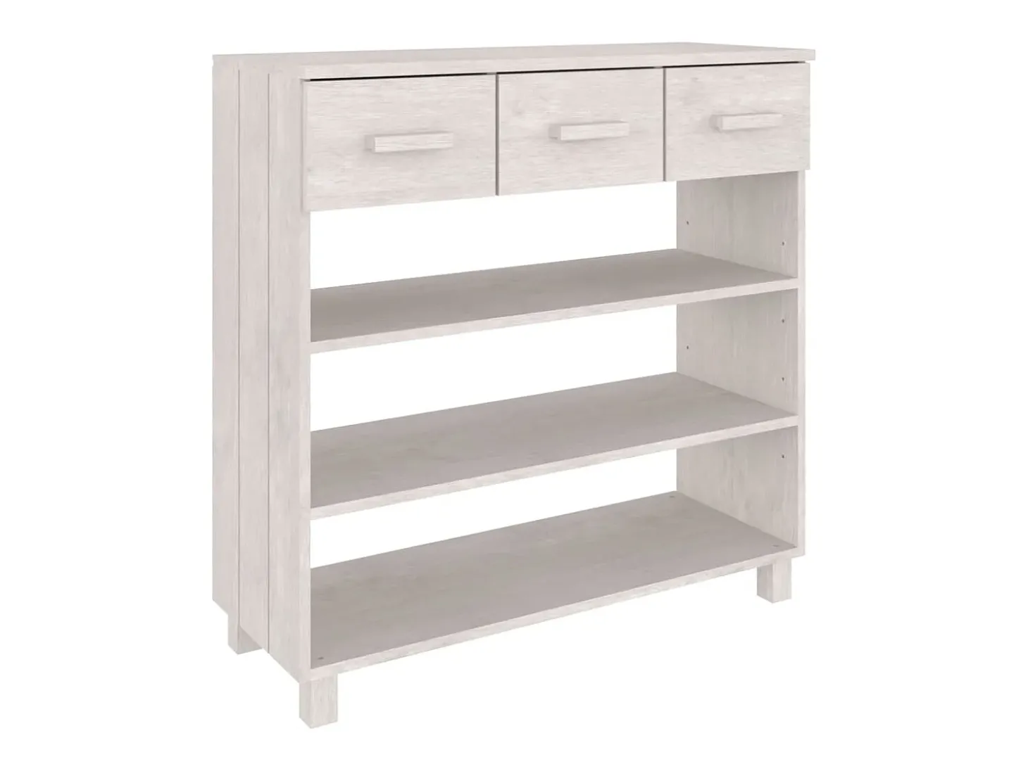 Mesa consola HAMAR 90x35x90 cm pinho maciço branco PT988819