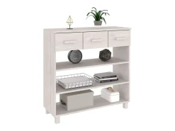 Mesa consola HAMAR 90x35x90 cm pinho maciço branco PT988819