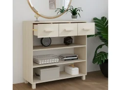 Mesa consola HAMAR 90x35x90 cm pinho maciço castanho-mel PT956527