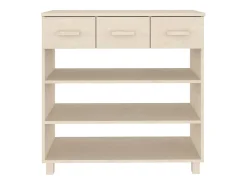 Mesa consola HAMAR 90x35x90 cm pinho maciço castanho-mel PT956527