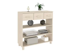 Mesa consola HAMAR 90x35x90 cm pinho maciço castanho-mel PT956527