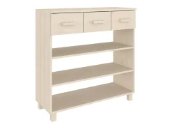 Mesa consola HAMAR 90x35x90 cm pinho maciço castanho-mel PT956527