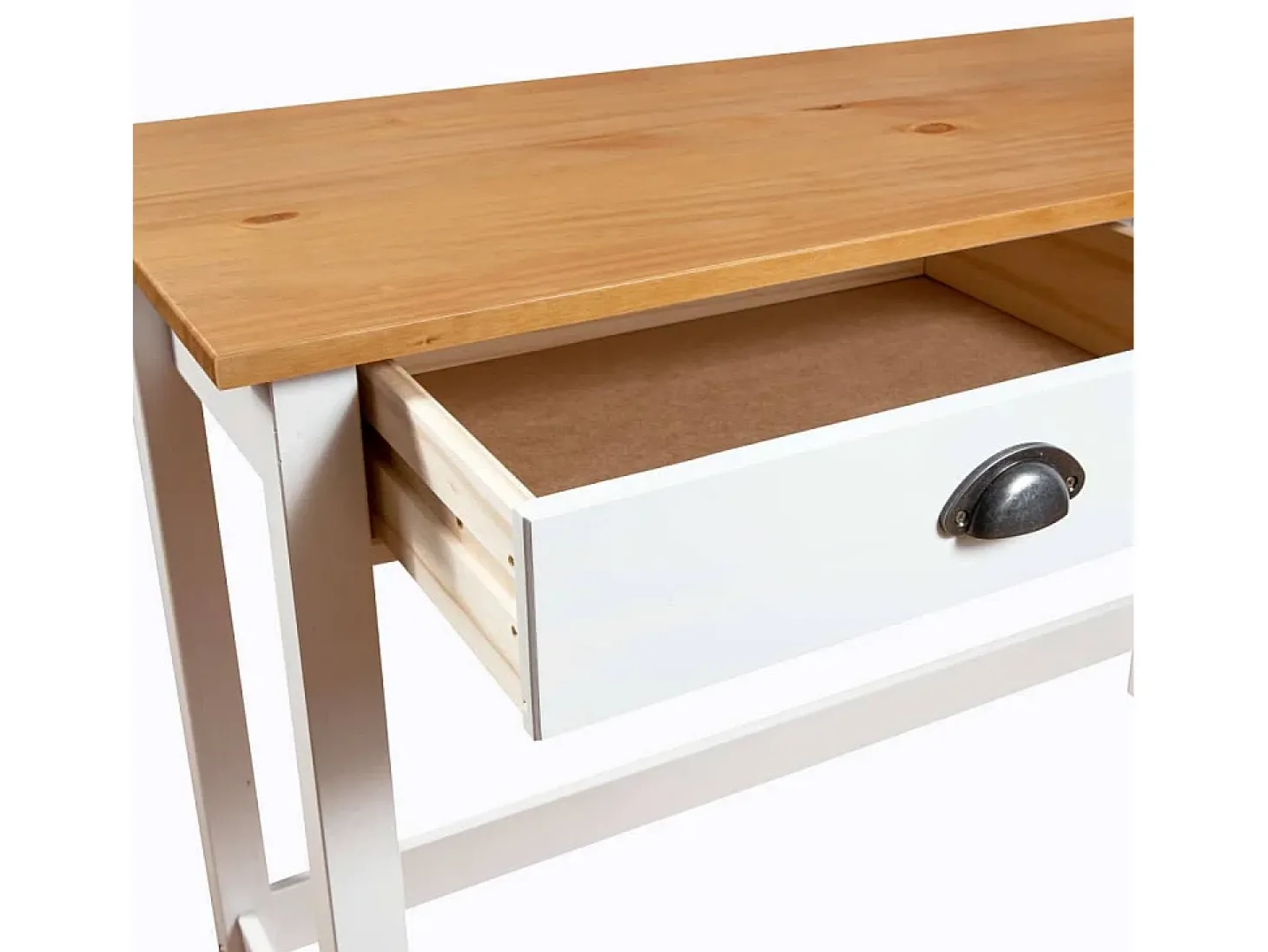 Mesa consola Hill c/ 2 gavetas 110x45x74 cm pinho maciço