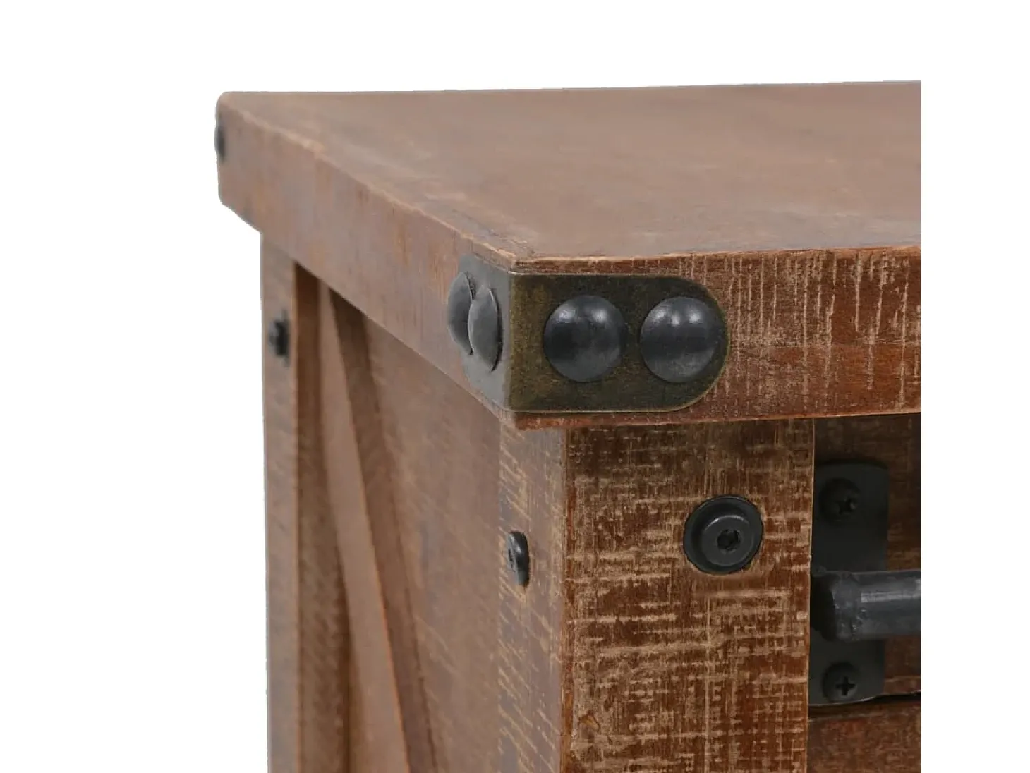 Mesa consola madeira de abeto maciça 131x35,5x75 cm castanho