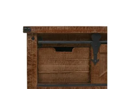 Mesa consola madeira de abeto maciça 131x35,5x75 cm castanho