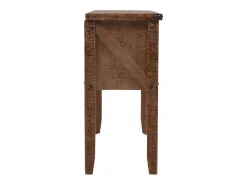 Mesa consola madeira de abeto maciça 131x35,5x75 cm castanho PT786170