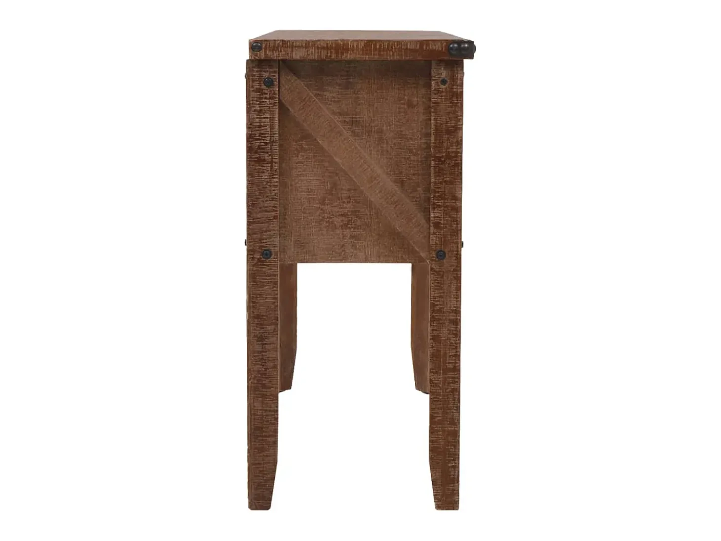 Mesa consola madeira de abeto maciça 131x35,5x75 cm castanho PT786170