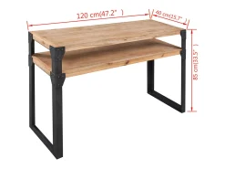 Mesa consola, madeira de acácia maciça, 120x40x85 cm
