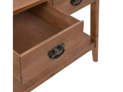 Mesa consola madeira de abeto maciça 126x40x77,5 cm castanho