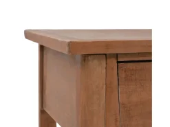 Mesa consola madeira de abeto maciça 126x40x77,5 cm castanho