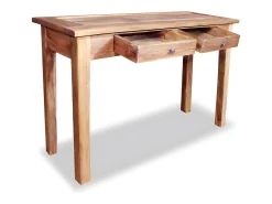 Mesa consola madeira reciclada maciça 123x42x75 cm PT996370