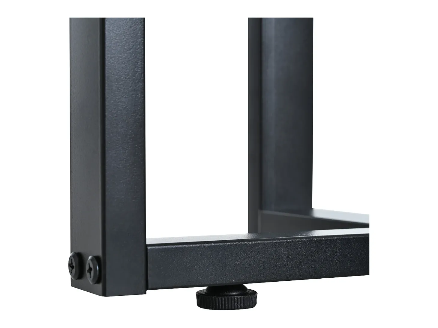 Mesa consola moderna, com 2 gavetas, pés ajustáveis, Branco e Preto
