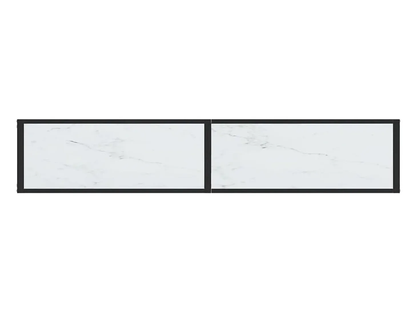 Mesa consola mármore branco 180x35x75,5 cm vidro temperado PT864127