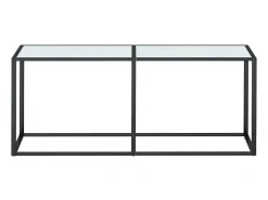 Mesa consola mármore branco 180x35x75,5 cm vidro temperado PT864127