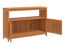 Mesa consola para jardim 110x35x75 cm madeira de acácia maciça PT422291