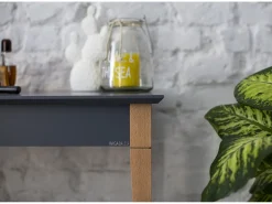 Mesa Consola Pequena Com Prateleira 85 x 35 cm Mimo Branco Giz