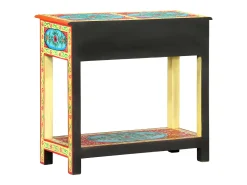Mesa consola pintada à mão 80x35x75 cm mangueira maciça PT869575