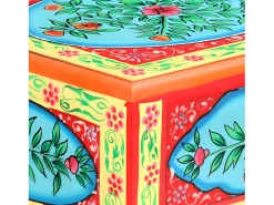 Mesa consola pintada à mão 80x35x75 cm mangueira maciça PT869575