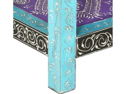 Mesa consola pintada à mão 80x35x75 cm mangueira maciça
