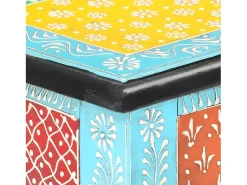 Mesa consola pintada à mão 80x35x75 cm mangueira maciça PT574825