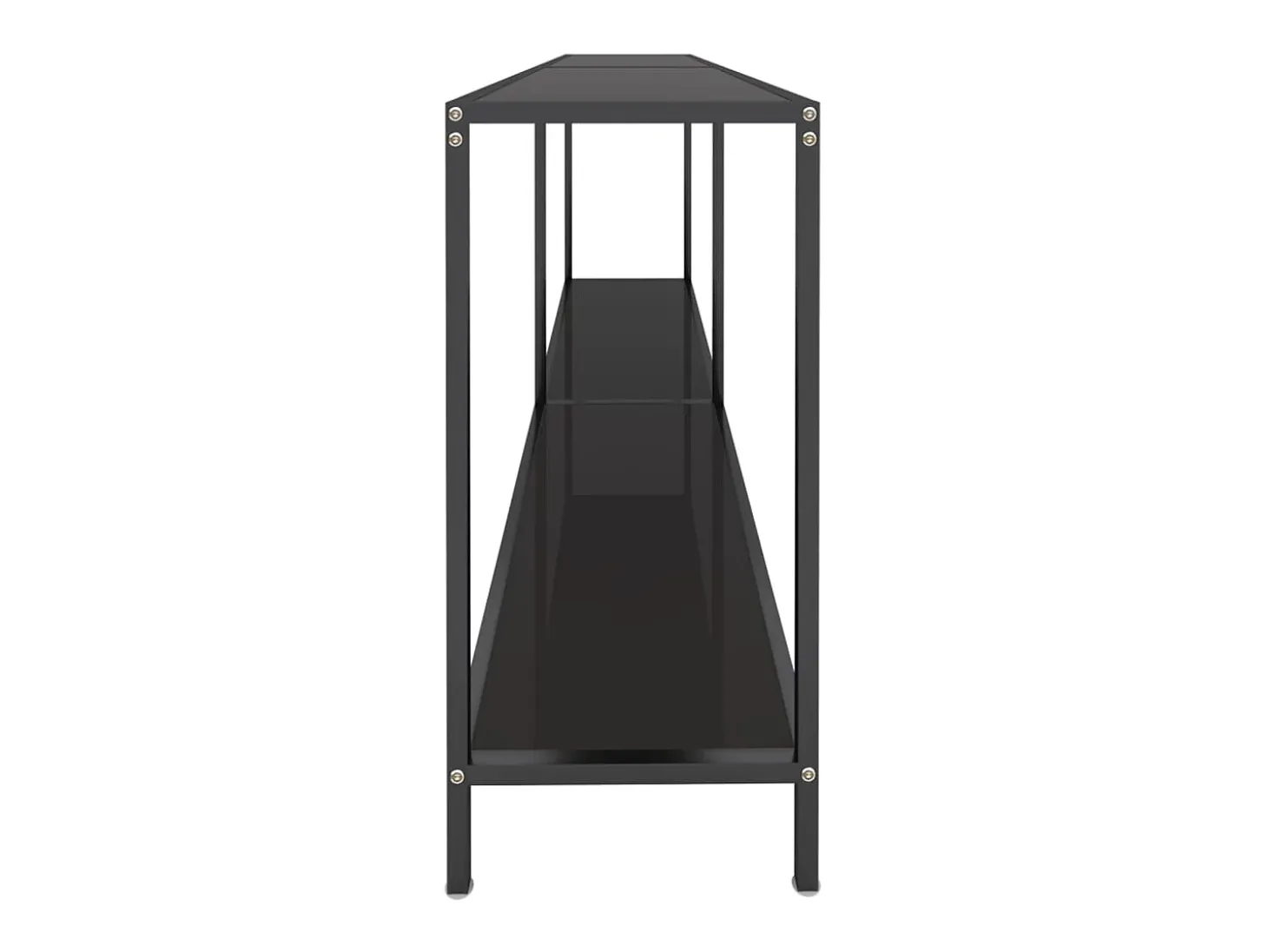 Mesa consola preto 180x35x75,5 cm vidro temperado PT615636