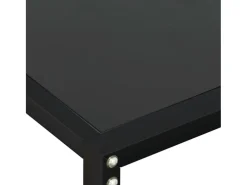 Mesa consola preto 140x35x75,5 cm vidro temperado