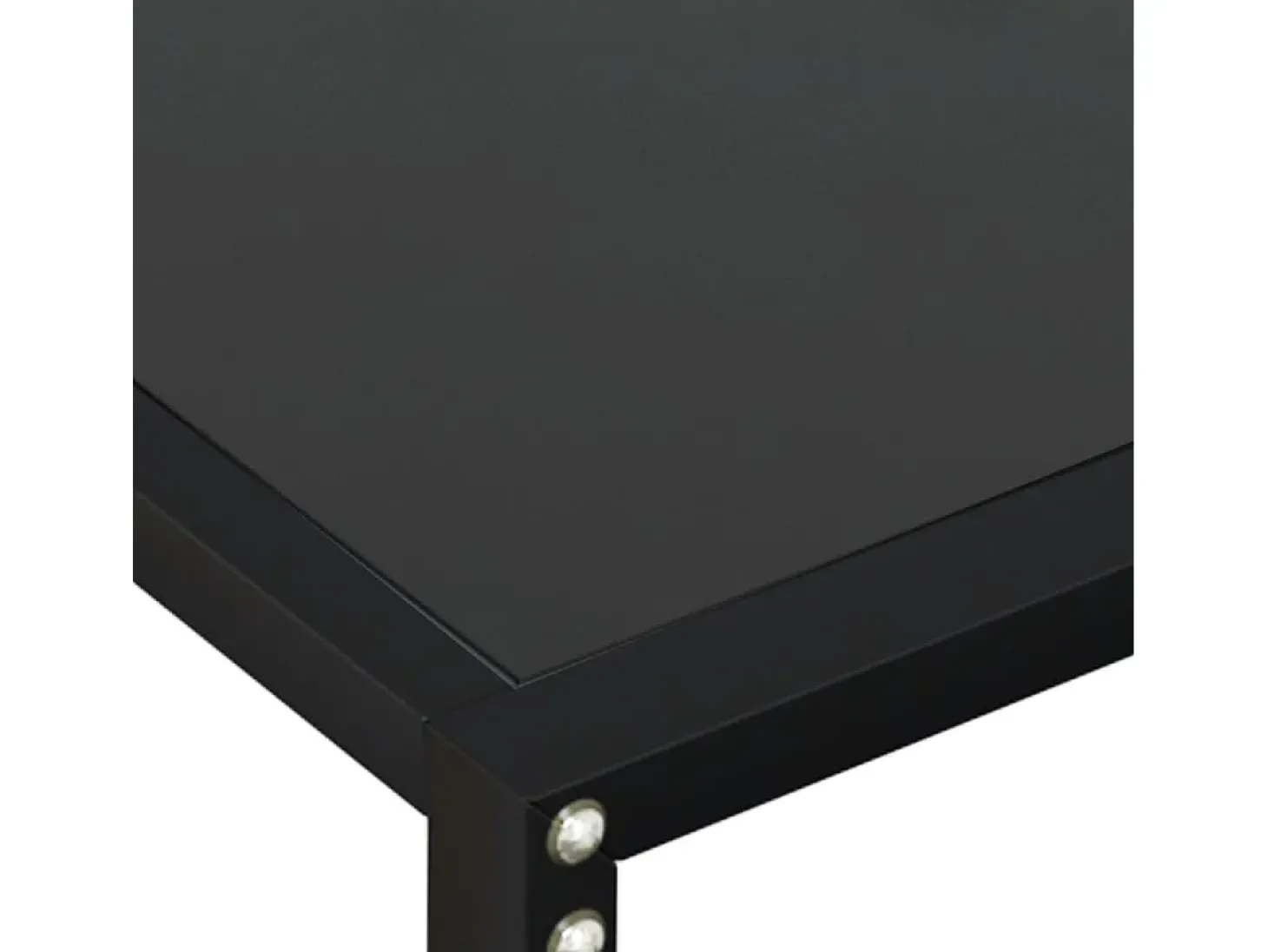 Mesa consola preto 140x35x75,5 cm vidro temperado