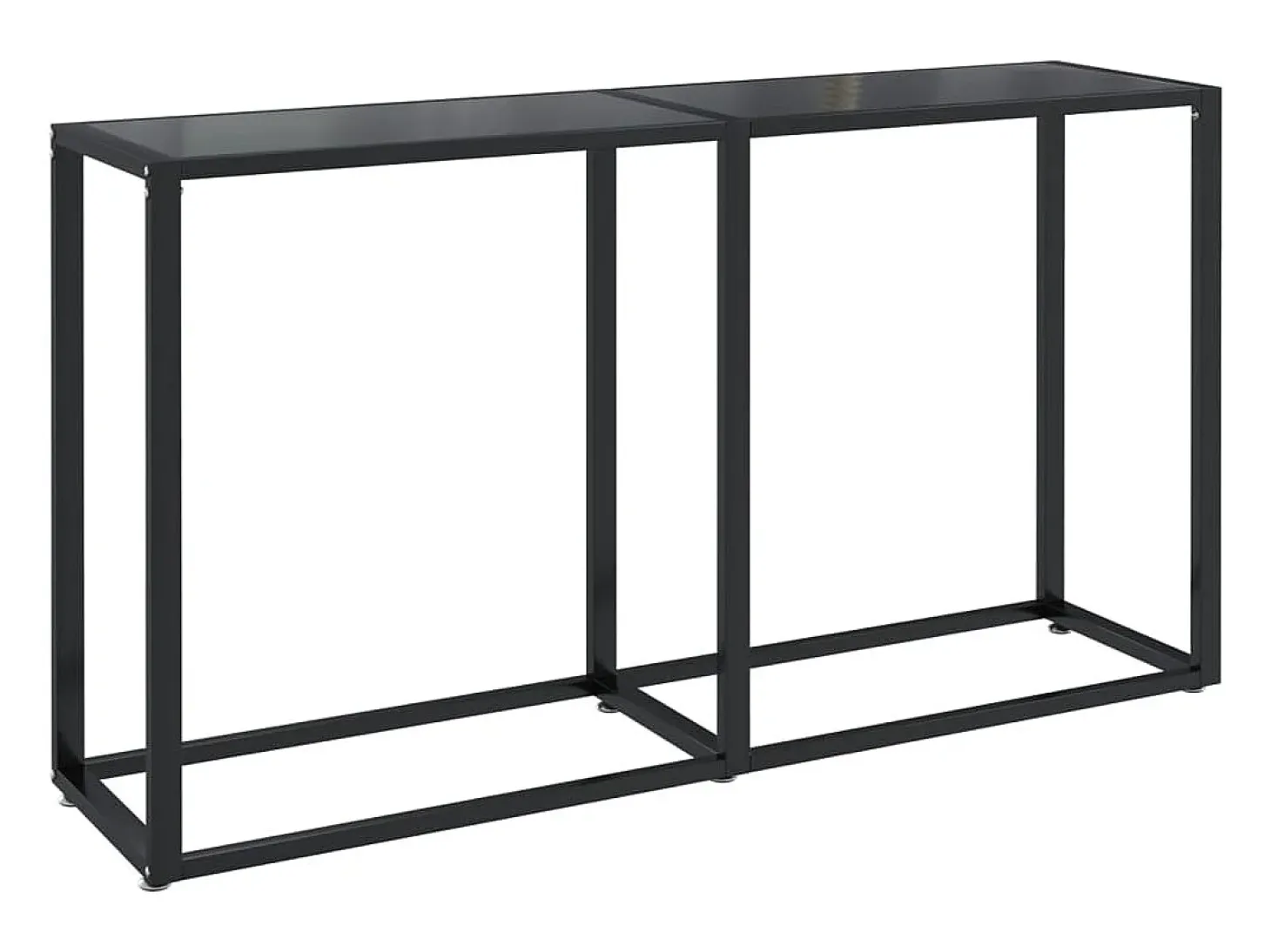 Mesa consola preto 140x35x75,5 cm vidro temperado